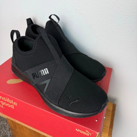 Puma Better Foam Prowl Women's Slip-On Shoes Black laceless NWOT - Picture 1 of 7